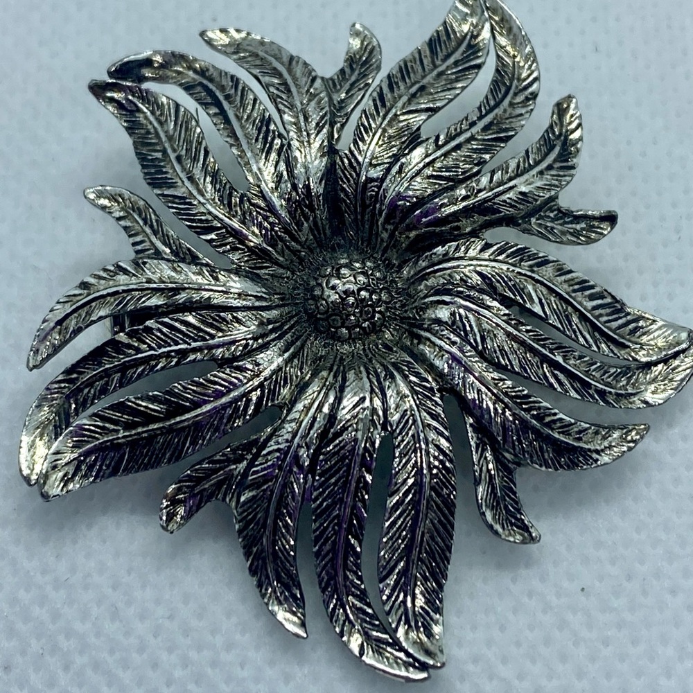 SIGNED Vintage Judy Lee Feather Brooch